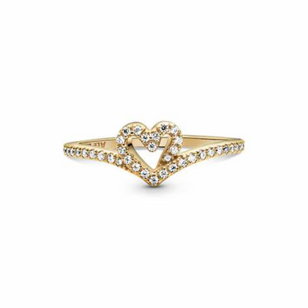 Pandora Timeless Wish Sparkling Heart Ring Size 8.5