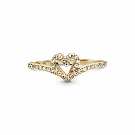 Pandora Timeless Wish Sparkling Heart Ring Size 8.5