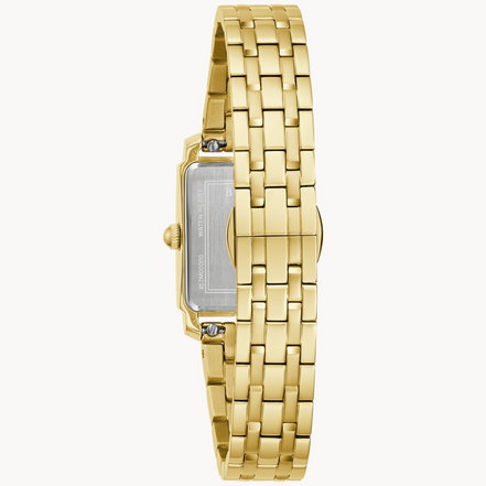 Bulova Ladies Sutton Mother-of-Pearl Dial Gold-Tone Stainless Steel Bracelet Watch