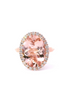 14K Rose Gold, Diamond And Morganite Fashion Ring