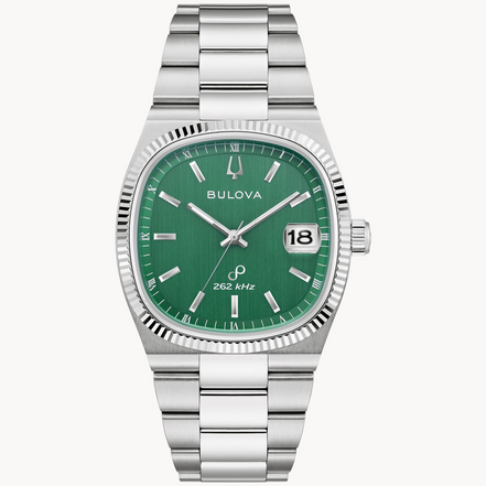 Bulova Men's Super Seville Watch With Green Dial Bracelet Watch