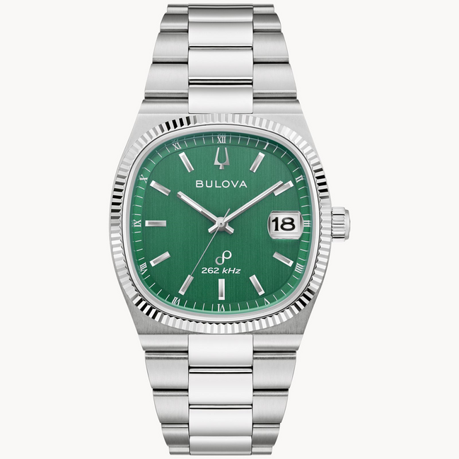 Bulova Men's Super Seville Watch With Green Dial Bracelet Watch