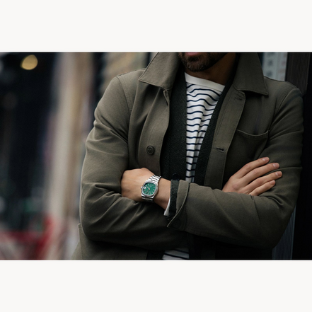 Bulova Men's Super Seville Watch With Green Dial Bracelet Watch