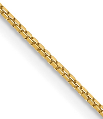 14K Yellow Gold Box Chain 18"