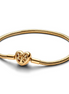 Pandora Moments Family Tree Heart Clasp Gold-Plated Snake Chain Bracelet Size 21