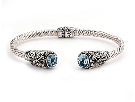 Samuel B Sterling Silver And 18K Gold Kupu-Kupu Butterfly Twisted Cable Bracelet