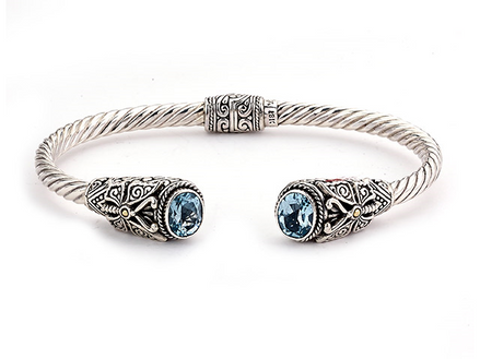 Samuel B Sterling Silver And 18K Gold Kupu-Kupu Butterfly Twisted Cable Bracelet