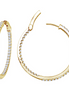 Lafonn 3.48 CTW Simulated Diamond 45 mm Round Inside/Out Hoop Earrings