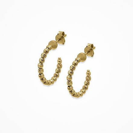Desmos 18K Gold-Plated Slash Hoop Earrings