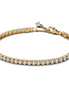 Pandora Timeless 14K Gold-Plated Sparkling Clear Tennis Bracelet Size 16