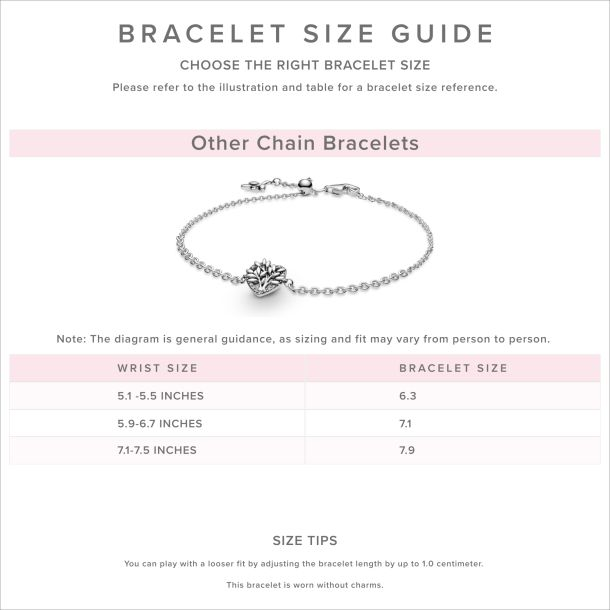 Pandora Timeless 14K Gold-Plated Sparkling Clear Tennis Bracelet Size 16