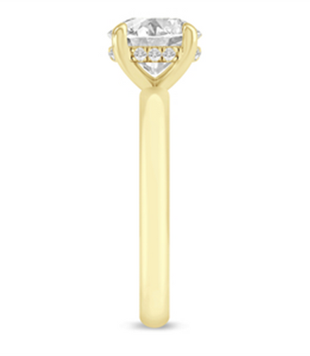 14k Yellow Gold 2 CTW Round Semi-Mount Diamond Engagement Ring