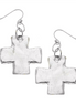Susan Shaw Mini Silver Cross Dangle Earrings