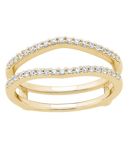 Ladies 14K Gold And Diamond Enhancer Wedding Band
