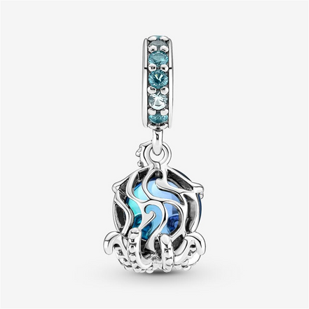 Pandora Moments Murano Glass Cute Octopus Dangle Charm