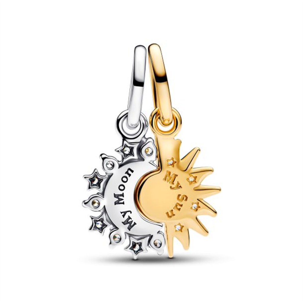 Pandora Moments Splittable Sun And Moon Dangle Charm