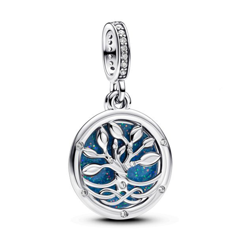 Pandora Moments Glow-In-The-Dark Infinity Tree Double Dangle Charm