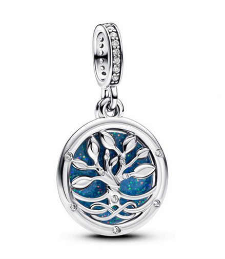 Pandora Moments Glow-In-The-Dark Infinity Tree Double Dangle Charm