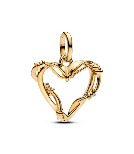 Pandora ME/Moments 14K Gold-Plated Wire Heart Dangle Charm