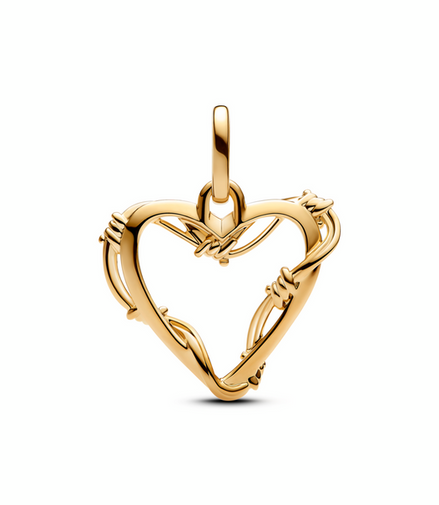 Pandora ME/Moments 14K Gold-Plated Wire Heart Dangle Charm