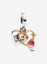 Pandora Moments Engravable Heart And Arrow Double Dangle Charm
