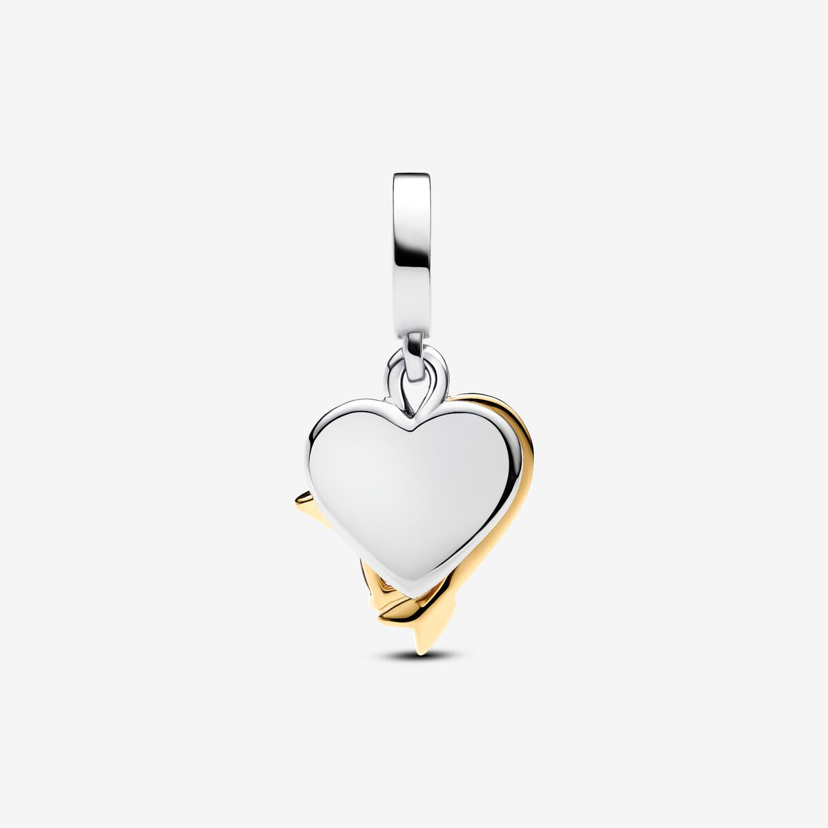 Pandora Moments Engravable Heart And Arrow Double Dangle Charm