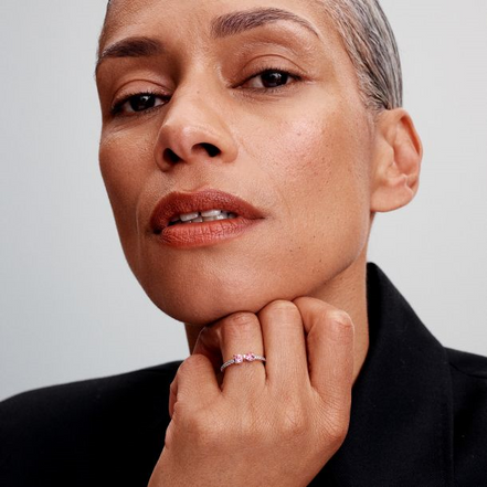 Pandora Moments Sparkling Pink Bow Ring Size 7.5