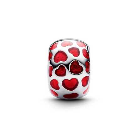 Pandora Moments Hearts Round Clip Charm