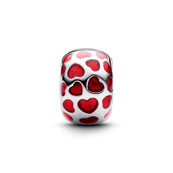 Pandora Moments Hearts Round Clip Charm