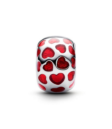 Pandora Moments Hearts Round Clip Charm