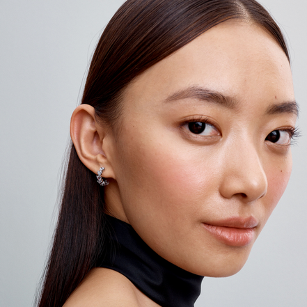 Pandora Timeless Sparkling Hearts Open Hoop Earrings