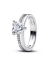 Pandora Timeless Double Band Heart Ring Size 7