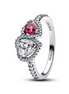 Pandora Timeless Halo Hearts Ring Size 7