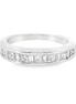 14K White Gold 0.55 CTW Princess And Baguette Diamond Band