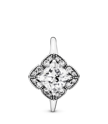 Pandora Timeless Crystalized Floral Fancy Ring Size 6