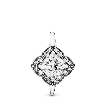 Pandora Timeless Crystalized Floral Fancy Ring Size 6