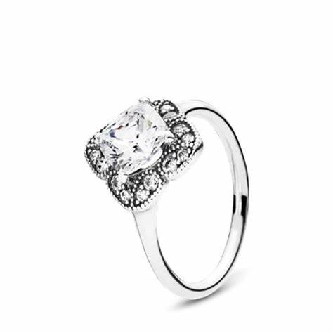 Pandora Timeless Crystalized Floral Fancy Ring Size 6