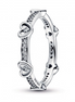 Pandora Moments Radiant Sparkling Hearts Ring Size 7.5
