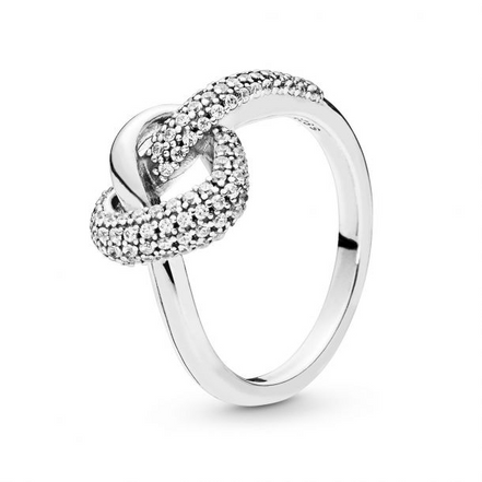 Pandora Moments Knotted Heart Ring Size 6