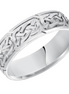 Frederick Goldman 14K White Gold  Celtic Comfort Fit Wedding Band Size 10