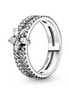 Pandora Timeless Sparkling Snowflake Double Ring Size 8.5