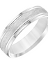Men's 14k White Gold Wire and Bevel Edge Wedding Band