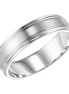 Men's Triton 14K White Gold Step Edge Wedding Band Size 10