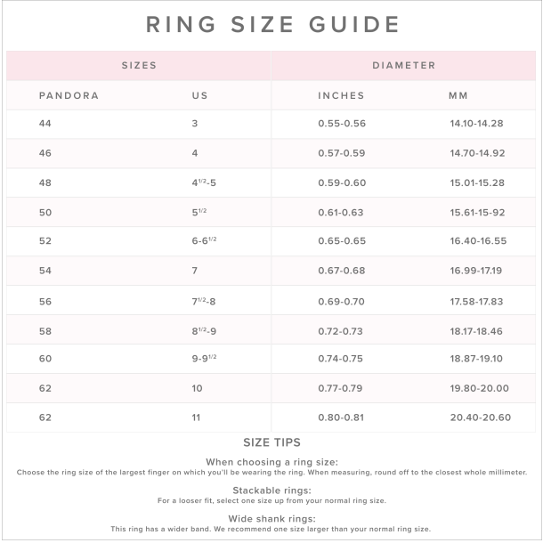 Pandora Signature Logo And Hearts Ring Size 6