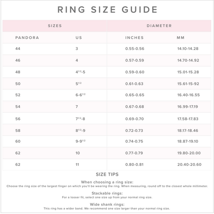 Pandora Signature Logo And Hearts Ring Size 7