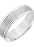 Men's 14k White Gold Brushed Comfort Fit Wedding Band