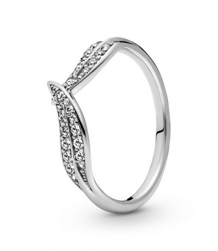 Pandora Timeless Sparkling Leaves Ring Size 6