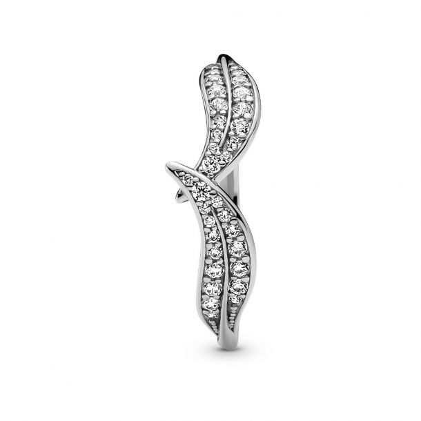 Pandora Timeless Sparkling Leaves Ring Size 6