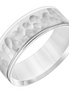 Fredrick Goldman 14K White Gold Flat Carved Wedding Band