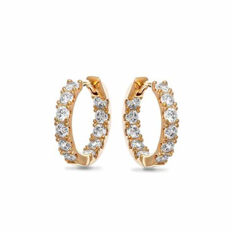Pandora Timeless Sparkling Row Eternity Hoop Earrings